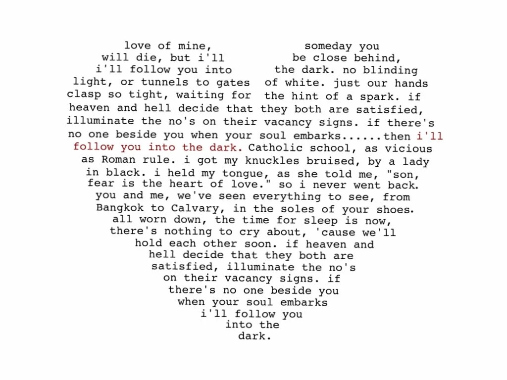 I'll Follow You Into The Dark