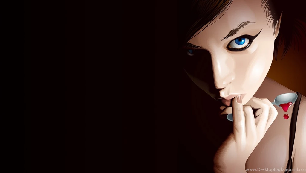 Wallpapers Cartoon Lady 1360x768