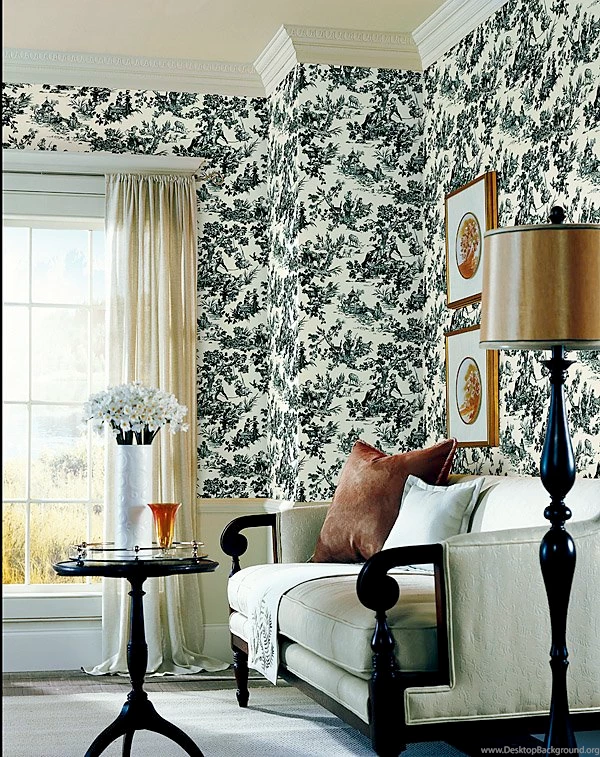 283 45700 Black Toile   Limoges   Beacon House Wallpapers
