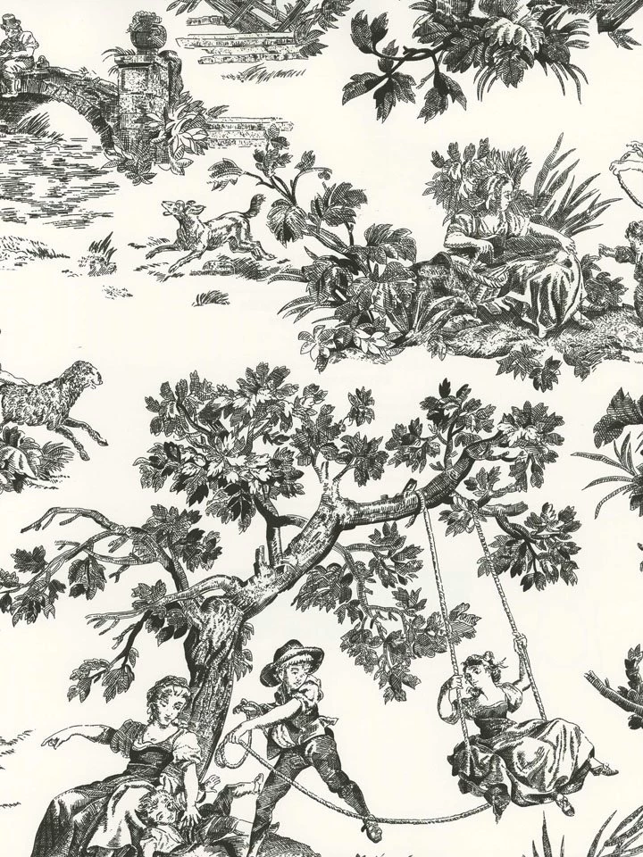 Compare Black Toile Wallpapers Border 846480003182 Prices And Buy ...