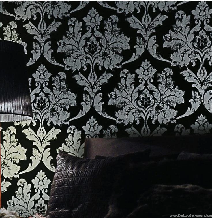 Fashion Gilding Printed Damask Wallpapers Design Leather Elegant ...
