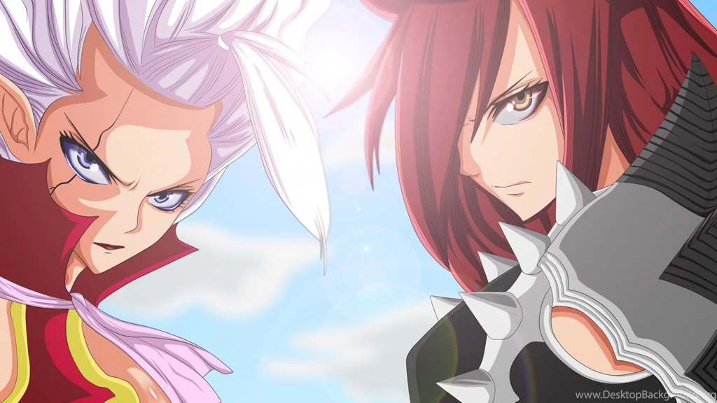 Wallpapers Fairy Tail, Erza Scarlet, Mirajane Strauss, Face, Anime ...