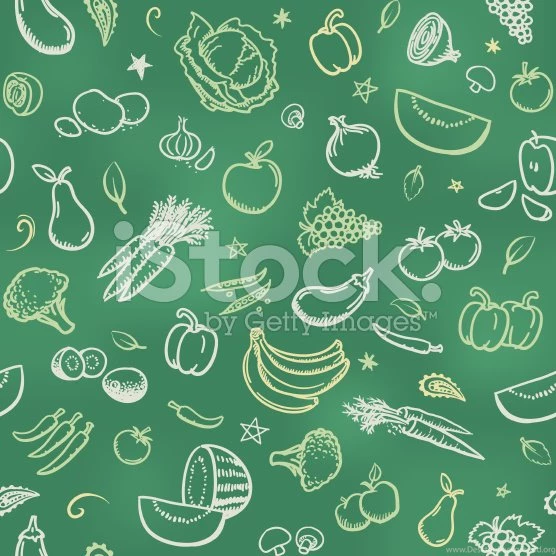 Fruit And Vegetable Wallpaper Backgrounds Stock Vector Art 17440450 ...