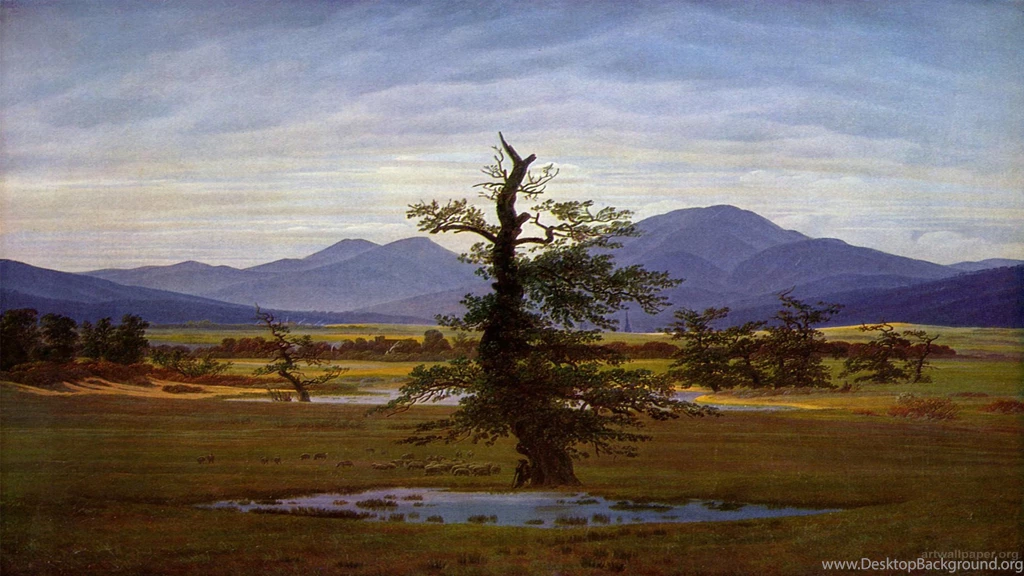 Caspar David Friedrich Solitary Tree, Landscape, Light, Morning ...