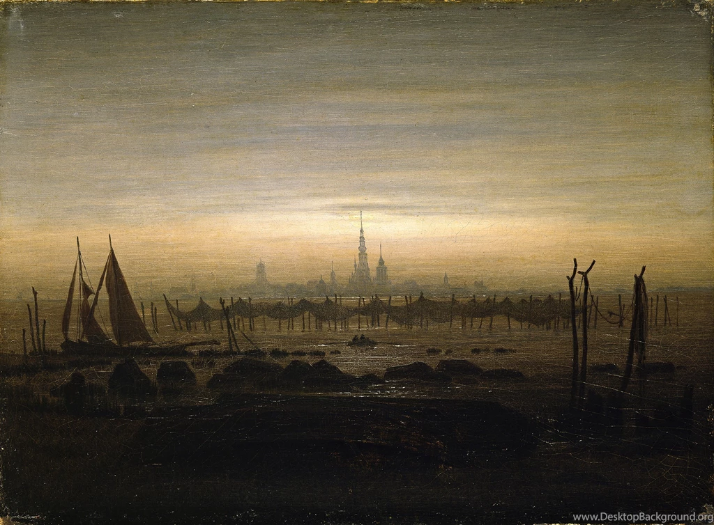 Greifswald In Moonlight Friedrich Caspar David WikiArt.org