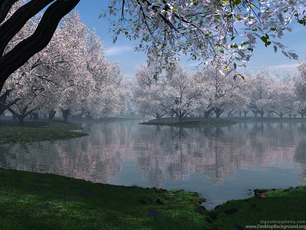 Wallpapers Sakura Tree Digital Blasphemy D Free 1600x1200 ...