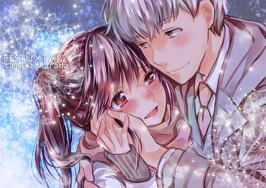 Aliasing Bessho Tamaki Betsu X Bara Blush Brown Eyes Gray Hair ...