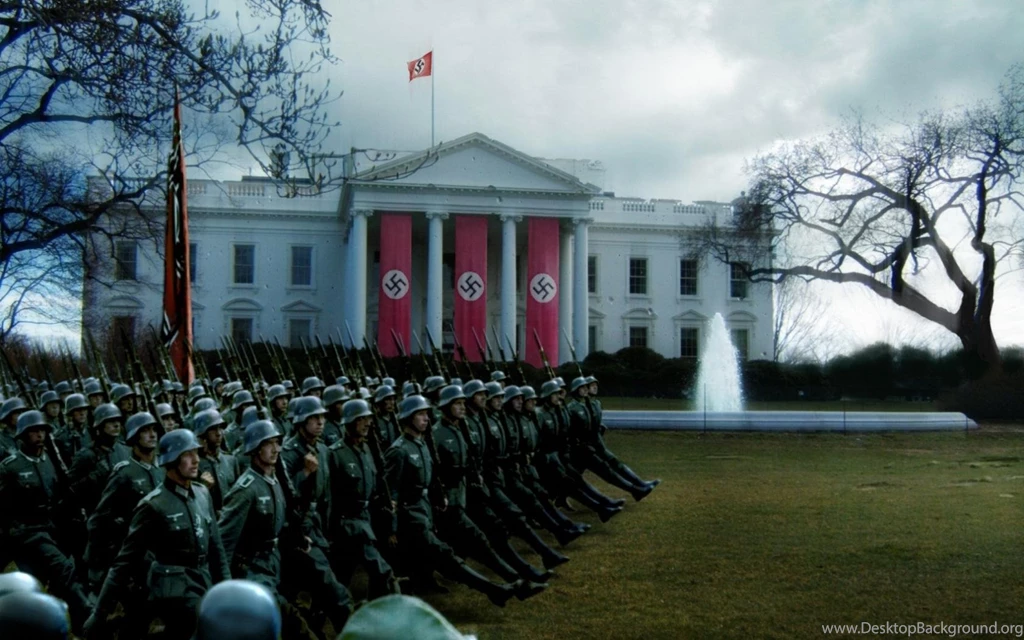 Nazi White House Photomanipulation Artwork Soldiers On March