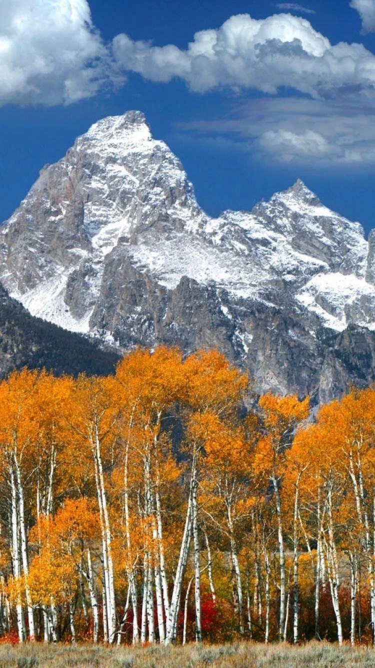 Mountains Clouds Landscapes Wyoming Grand Teton National Park ...