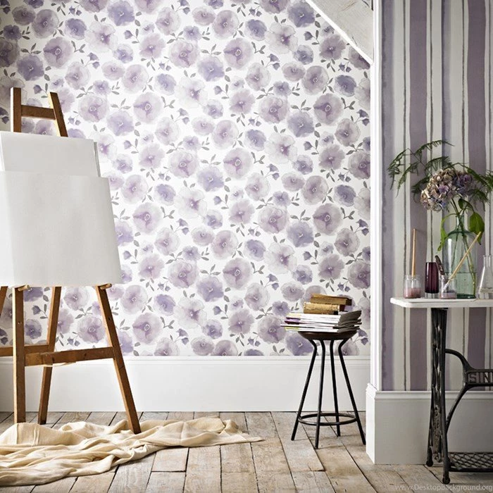 Poppies Wallpapers In Lavender Design By Graham & Brown