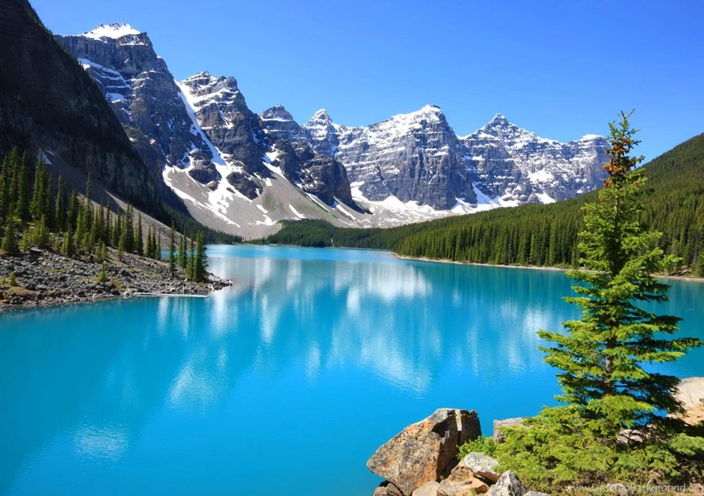Moraine Lake Glacially Fed Lake Banff National Park Alberta