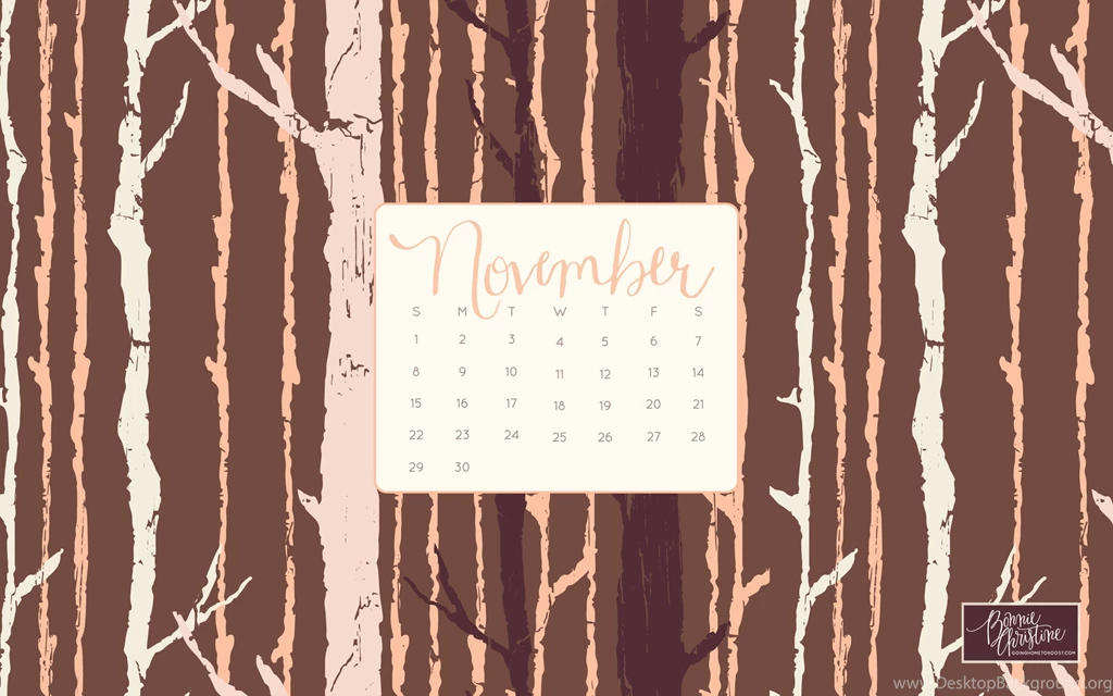 November Desktop & Smartphone Calendars