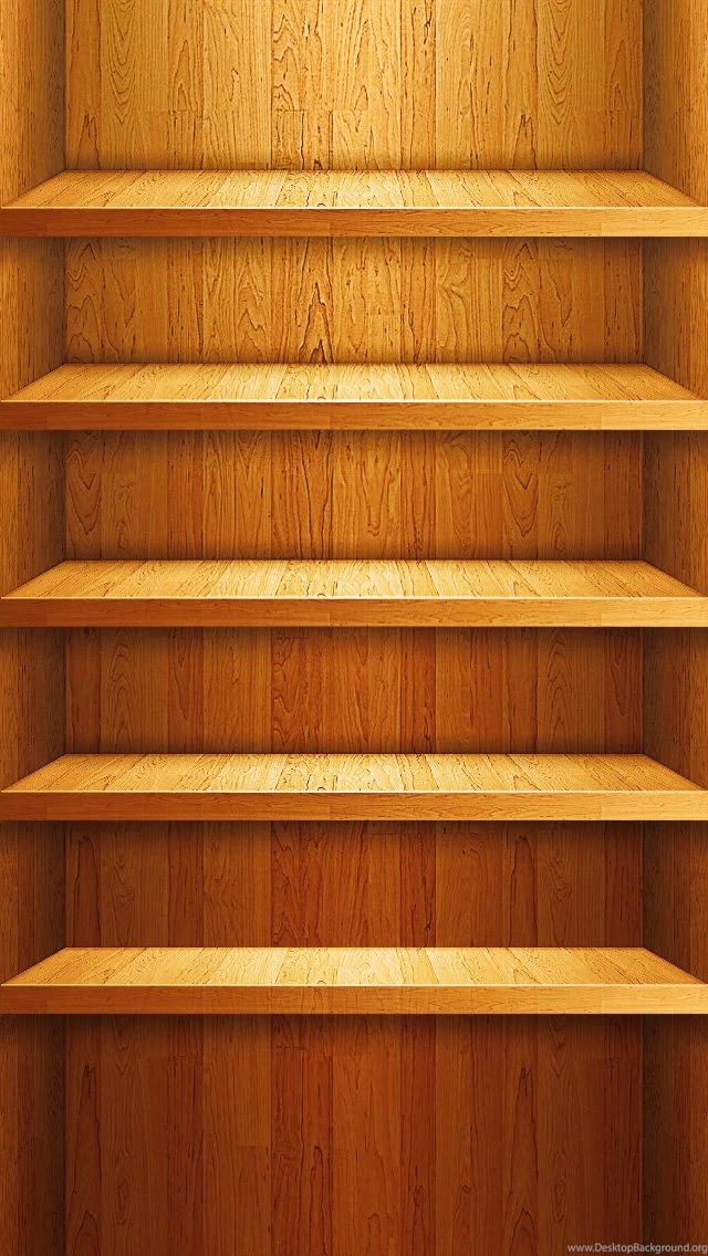 Wood Shelf Illustration iPhone 5 Wallpapers / IPod Wallpapers HD ...