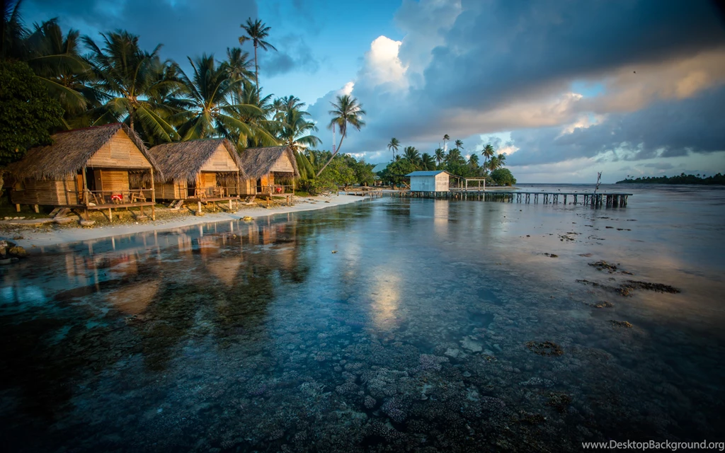 Bungalows On The Reef, French Polynesia Widescreen Wallpapers ...