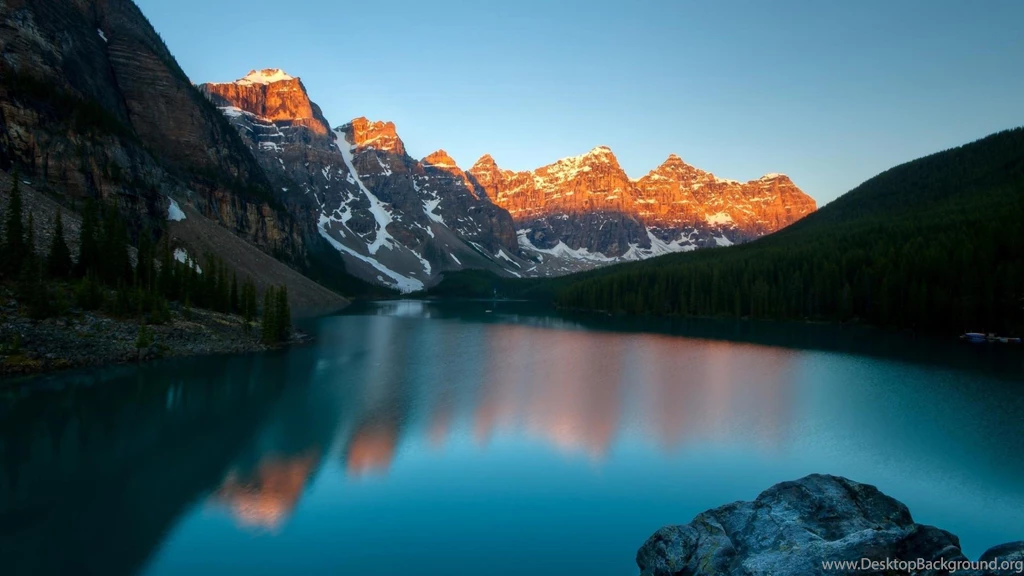Moraine Lake Mountain Banff National Park Lake Canada Sunset ...