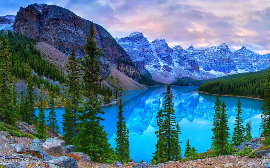 Moraine Lake Banff National Park Canada Lake Trees Mountains ...