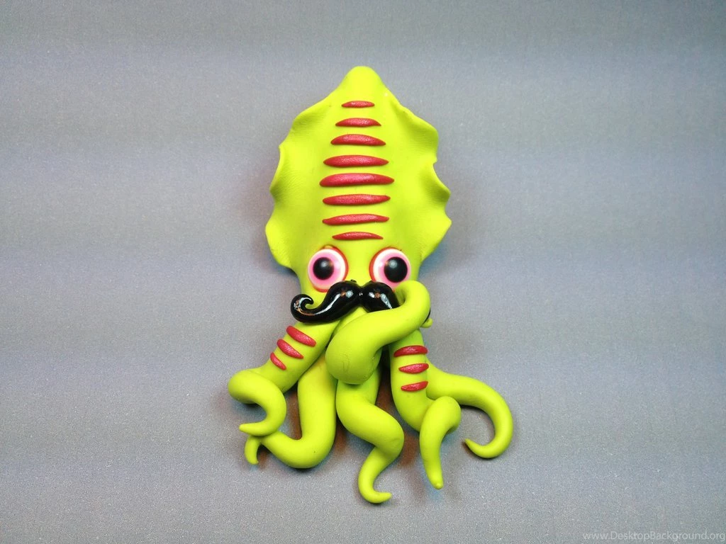 Polymer Clay Cuttlefish Lime Green And Pink By ShaidySkyDesign On ...