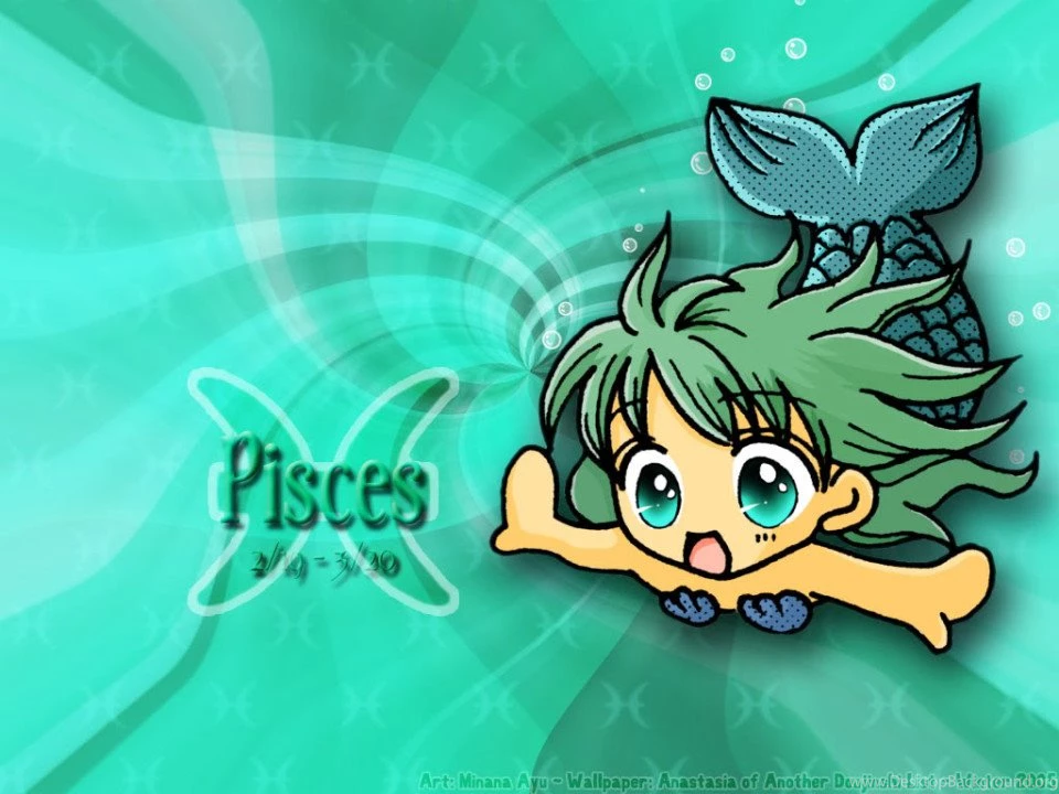 Cute Pisces Wallpaper Backgrounds Theme Desktop