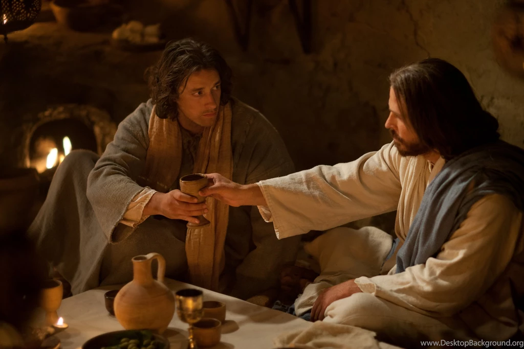Jesus Blesses And Passes Wine