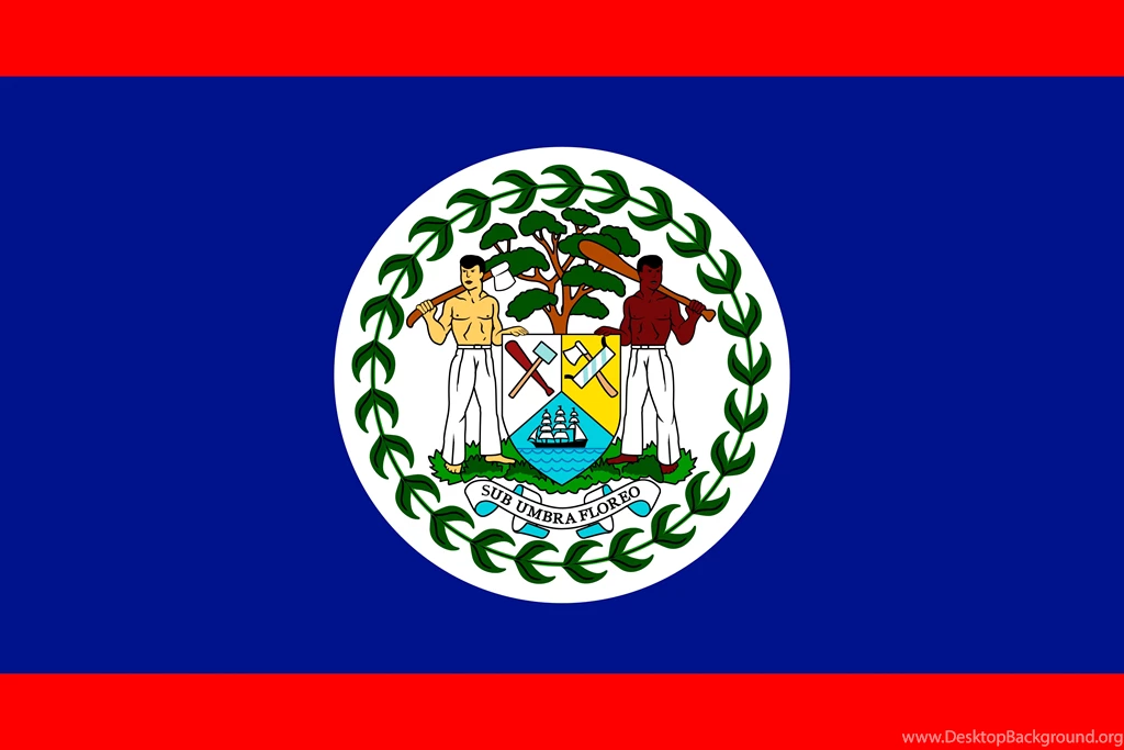 Belize Flag Wallpaper.
