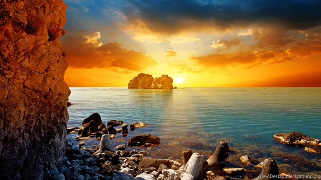 Tropical Beach Sunset Wallpapers 09, HD Desktop Wallpapers