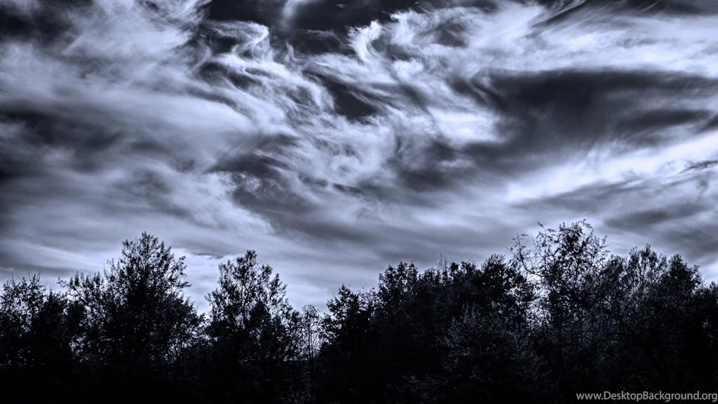 Nature Sky Clouds Light Moon Moonlight Trees Forest Glow Swirl ...