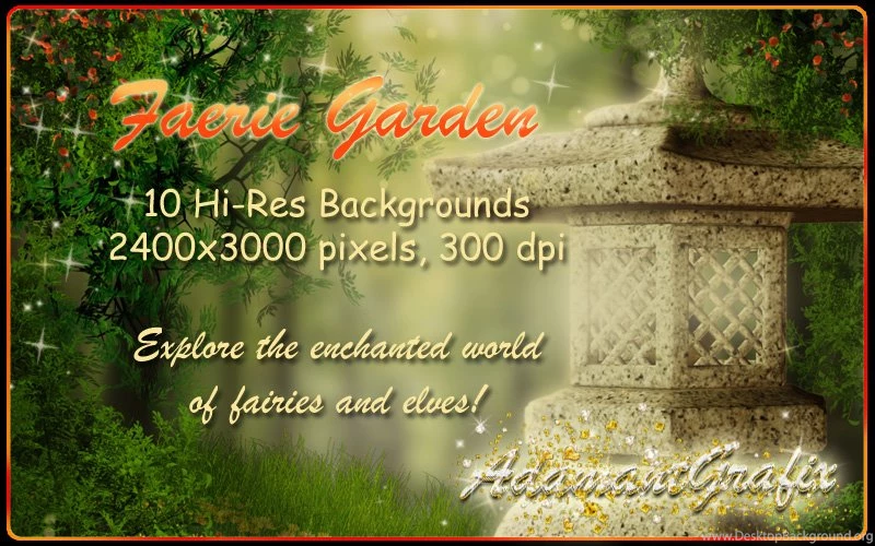 Faerie Garden Backgrounds 2D 3D Models AdamantGrafix