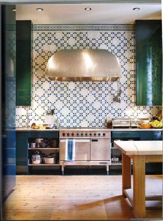 Look! Wallpaper Like Tile In The Kitchen — Kitchen Inspiration ...