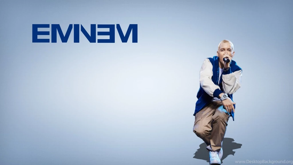 HD Backgrounds Eminem Singer Blue Logo Wallpapers