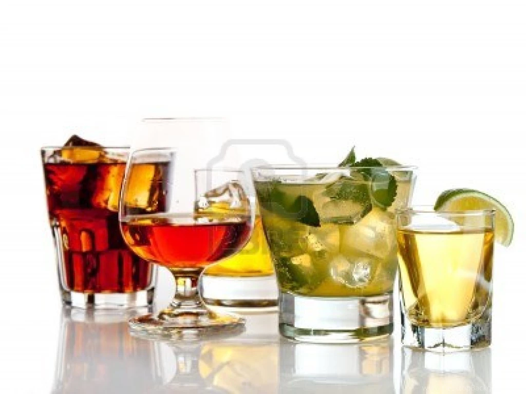 13941950 variety of cocktails on white backgrounds
