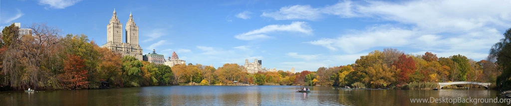 New York City Central Park Autumn Lake H Wallpapers