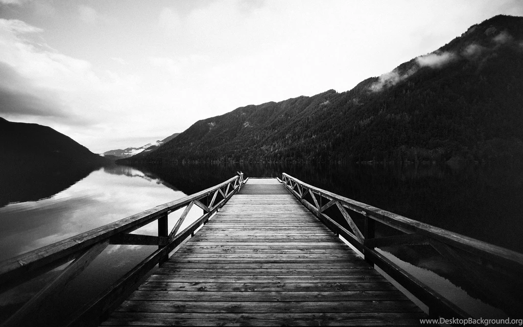 Landscapes, Pier, Monochrome :: Wallpapers