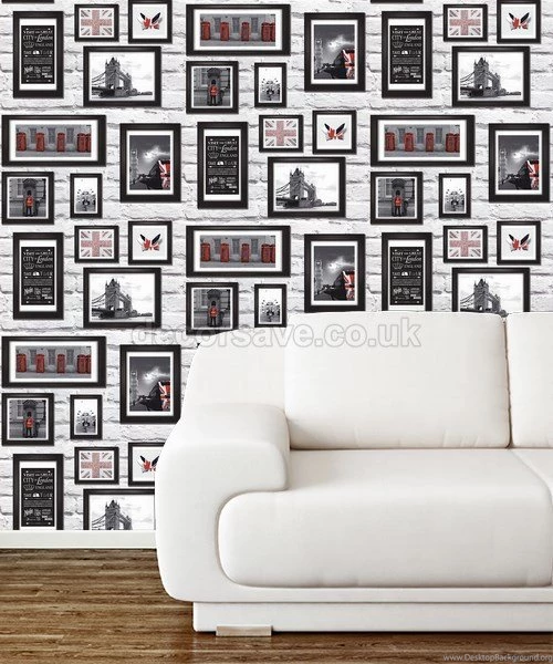 Muriva Britian In Frame Wallpapers 102533   London Painted Brick ...