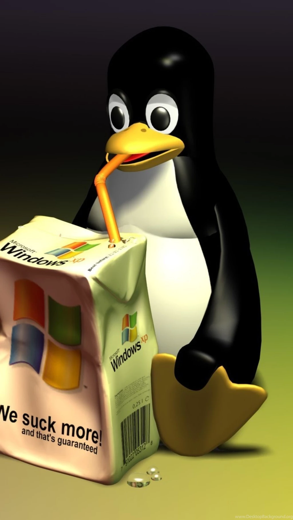 Download Wallpapers 1080x1920 Linux, Juice, Windows, White, Penguin ...