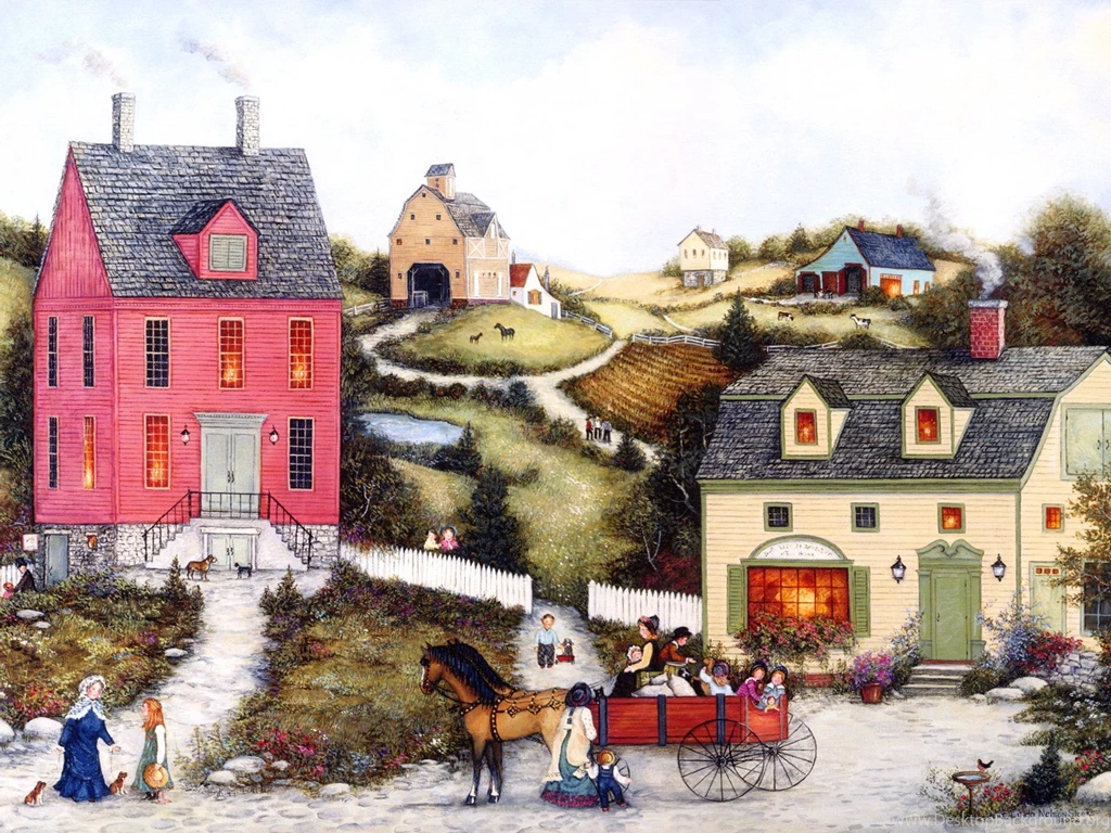 American Folk Art : Linda Nelson Stocks Folk Art Painting ...