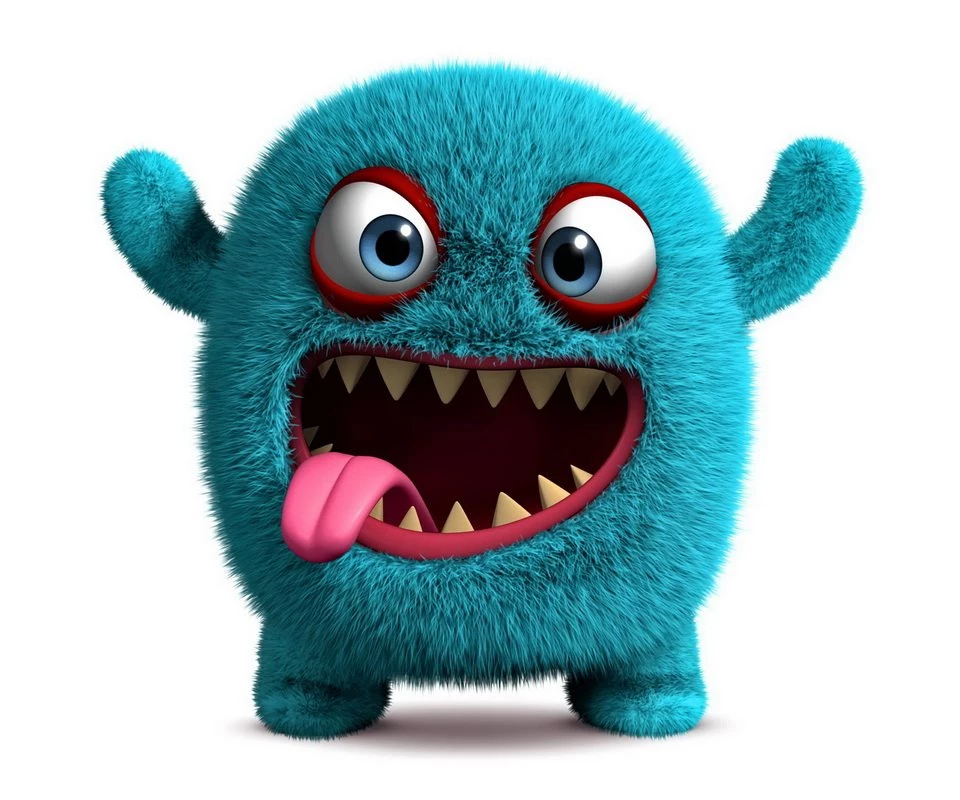 Blue Cute Monster Galaxy S2 Wallpapers (960x800)