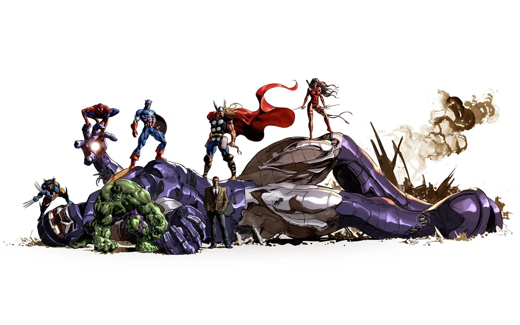 The Avengers, Hulk, Thor, Spider man, Captain America, Wolverine ...