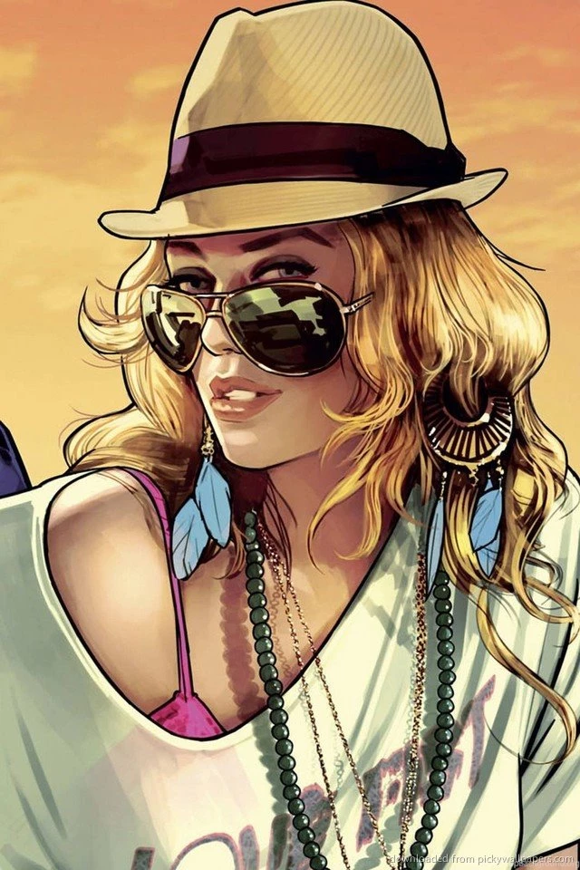Download GTA 5 Vasquez Arrests Pretty Lady Wallpapers For iPhone 4