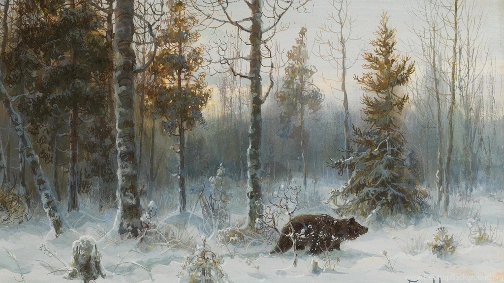 Paintings Bears Classic Art Wallpapers