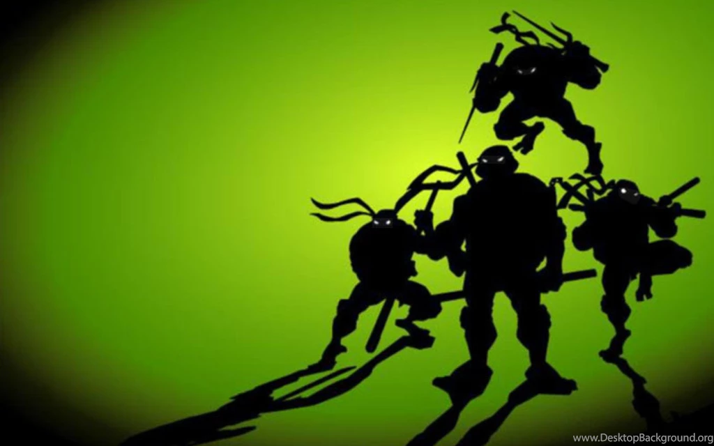 Teenage Mutant Ninja Turtles Green Backgrounds Silhouettes ...