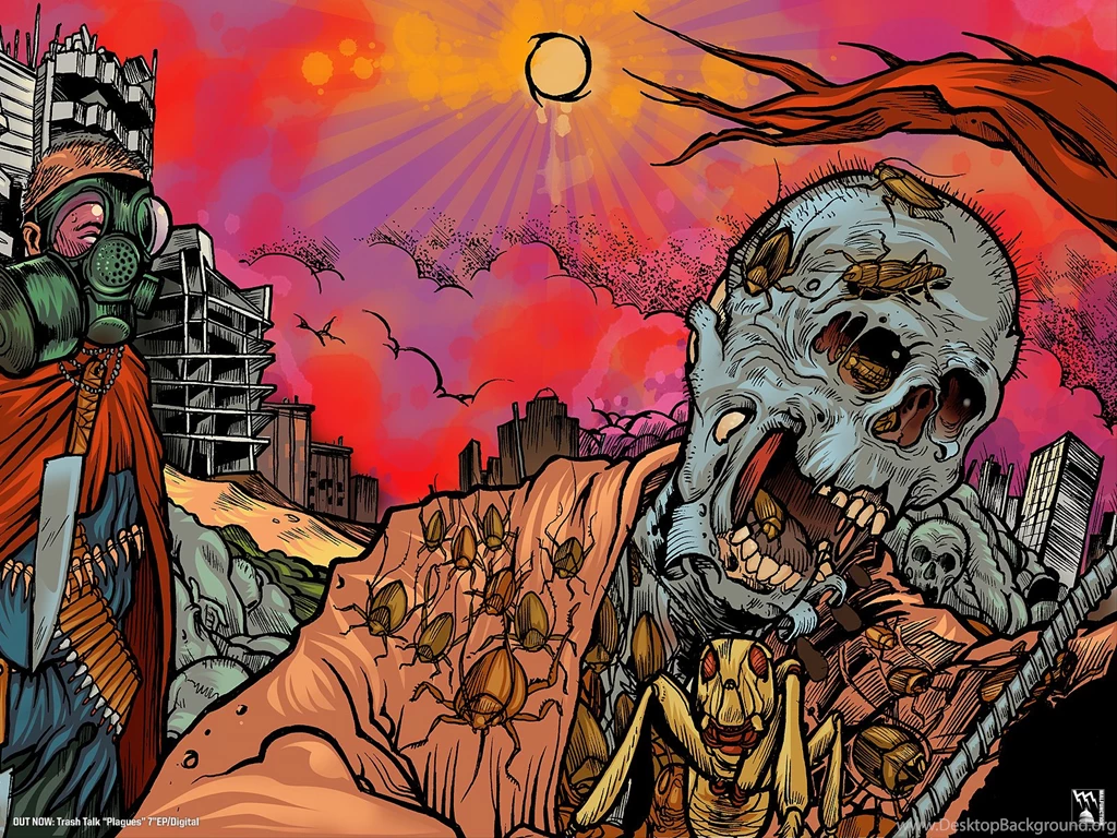 Wallpapers Skulls Other Trash Talk Plagues 1600x1200