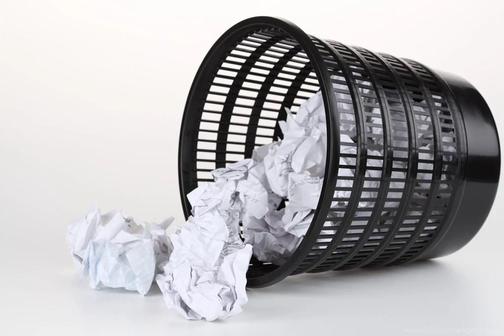 Urn Paper Trash White Backgrounds