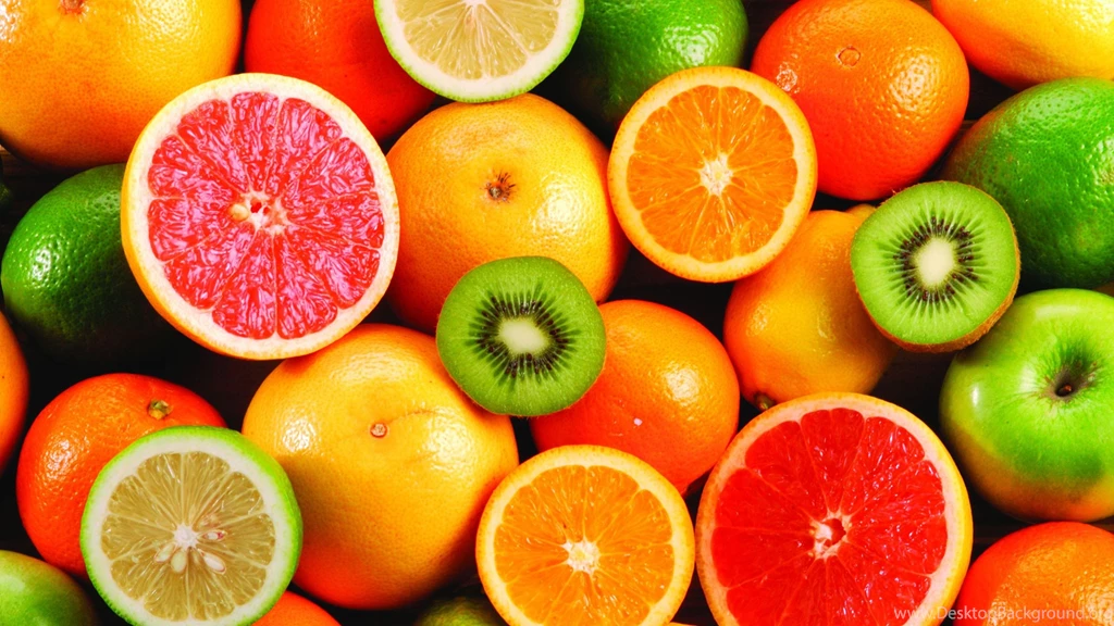 Delicious Fruit, Oranges And Kiwi Fruit Wallpapers