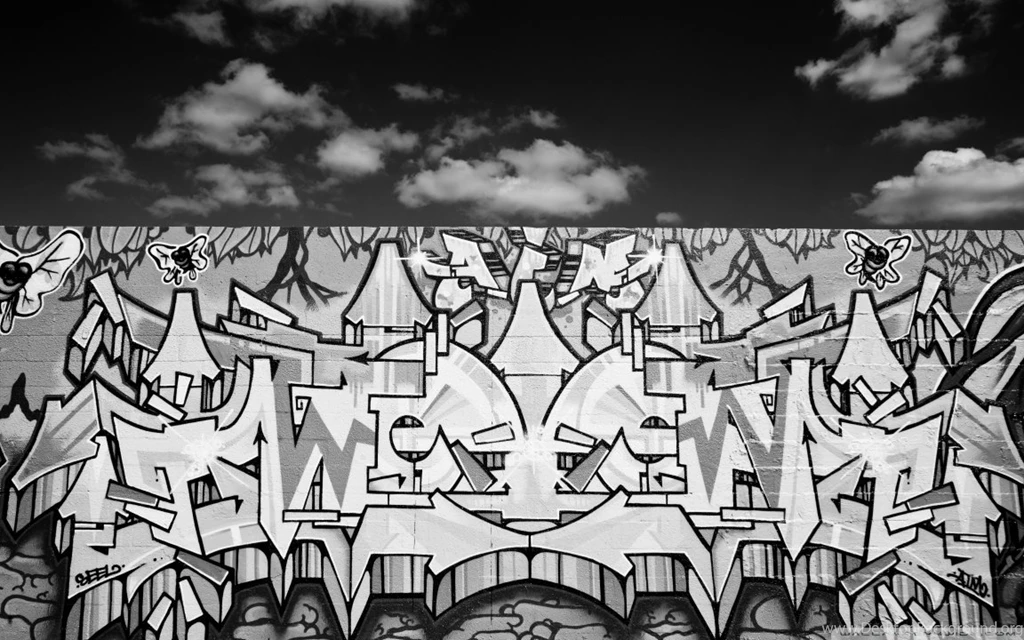 Graffiti Black And White HD Desktop Wallpapers : Widescreen : High ...