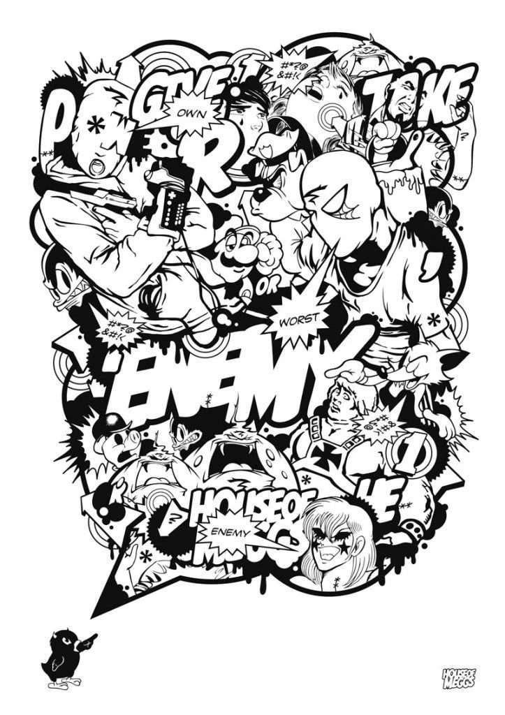 Graffiti Black And White Picture3 Wallpapers 01: Graffiti Black And ...