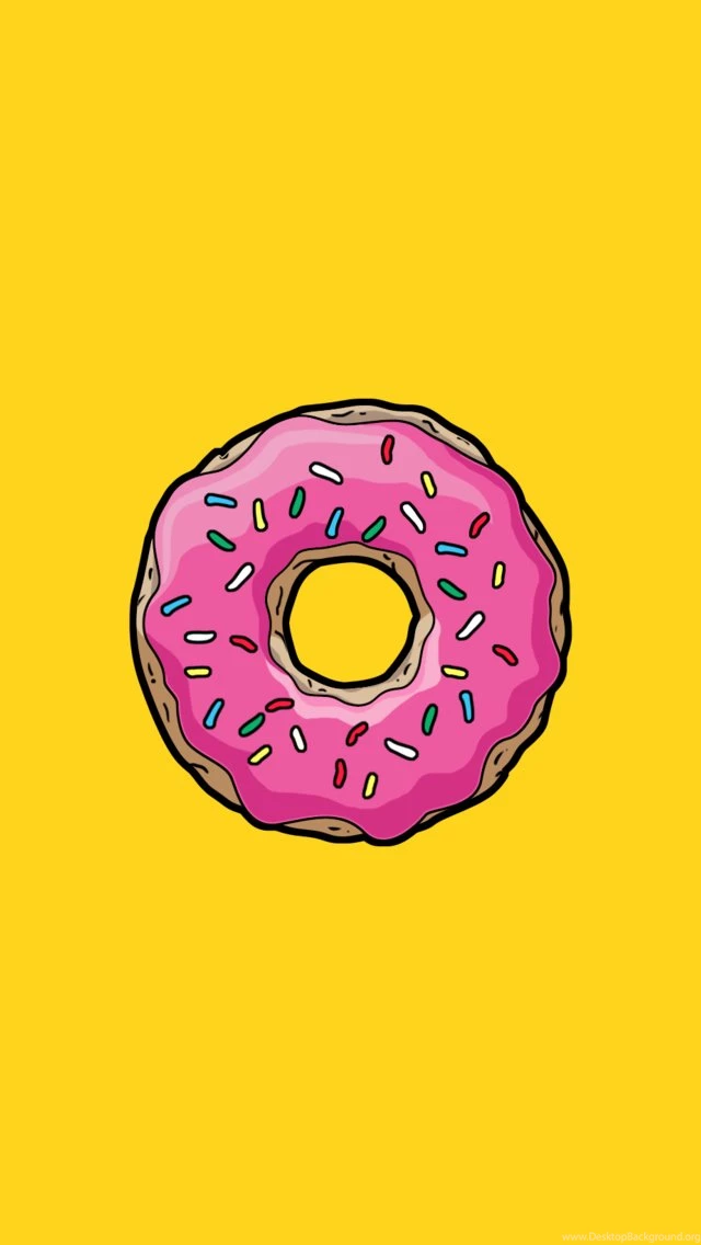 The Simpsons Doughnut iPhone 5 Wallpapers (640x1136)