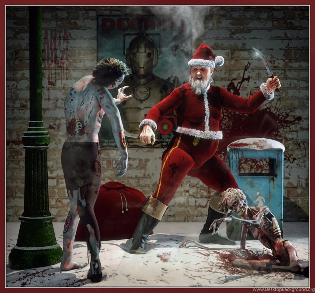 Zombie Santa Wallpaper Images