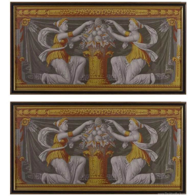 French Neoclassical Wallpapers Panel By Zuber A Pair At 1stdibs