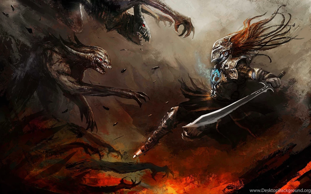 Warrior Vs Monsters Wallpapers