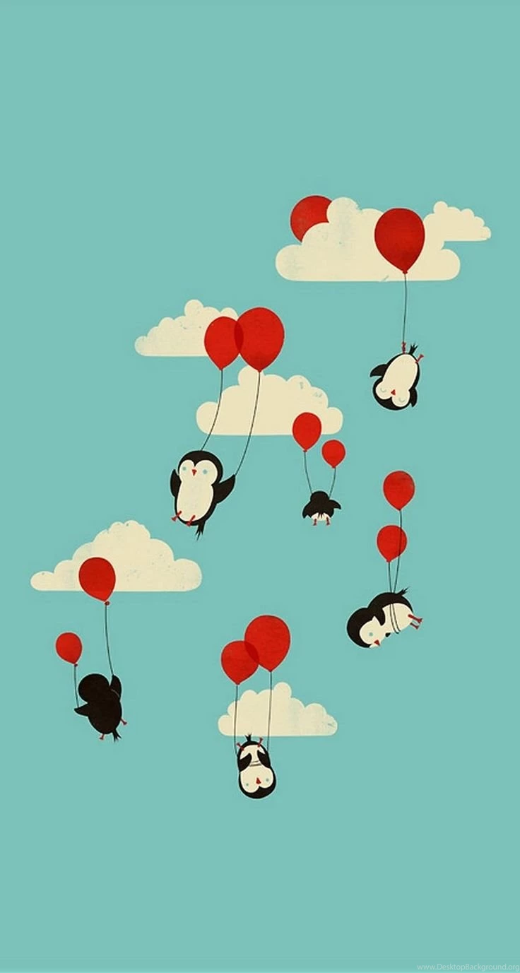 Penguin Balloon Retro Wallpapers @mobile9